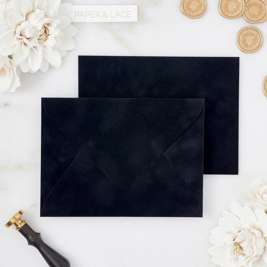 Black Velvet Envelope